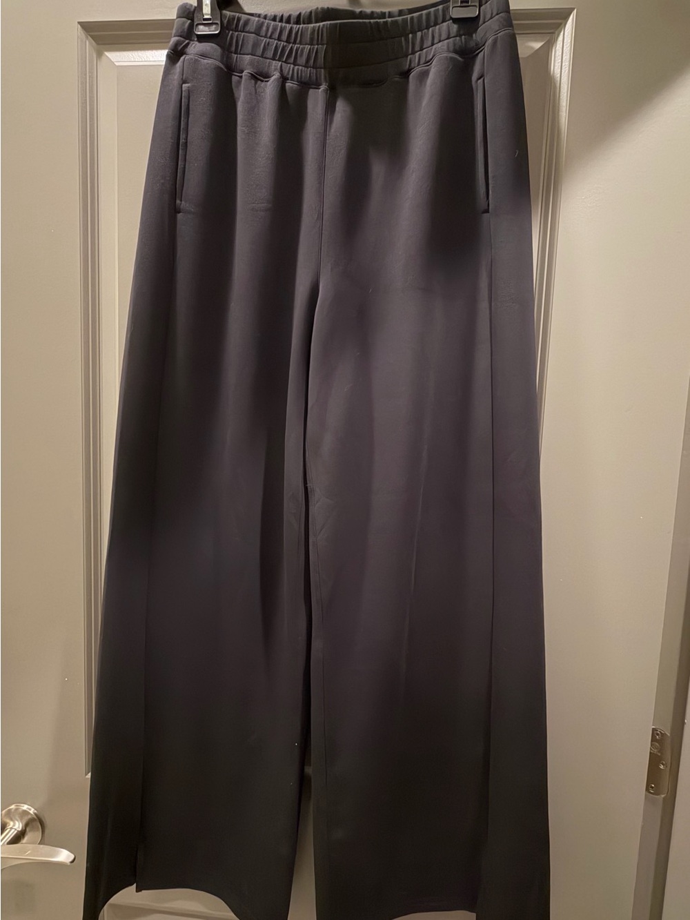 Wide-Leg Elastic Waist Sweatpants